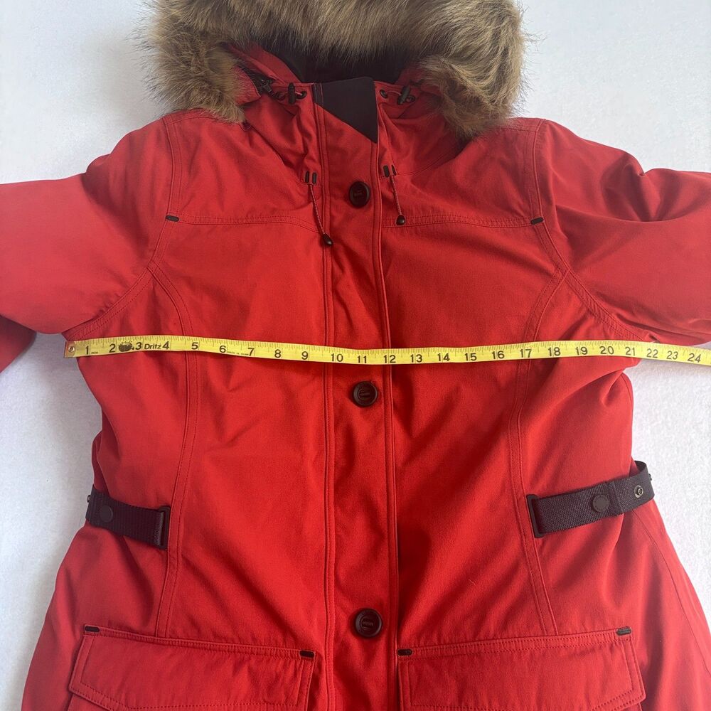 L.L. Bean Maine Mountain Parka Women's L Cayenne Orange Down Fill Waterproof - Picture 8 of 10